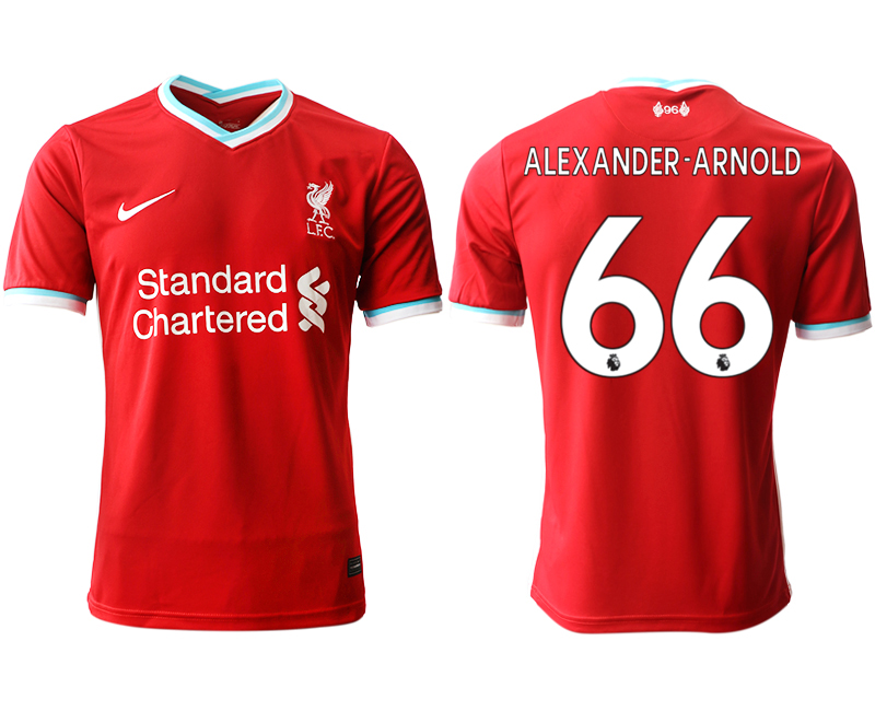 Men 2020-2021 club Liverpool home aaa version #66 red Soccer Jerseys